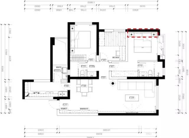 主卧背景墙平面图