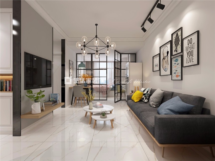 电视墙清新北欧