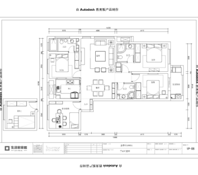 户型图泰禾金尊府123m²美式装修实景图