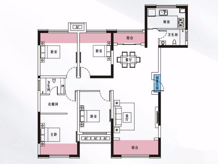 新中式户型图装修效果图