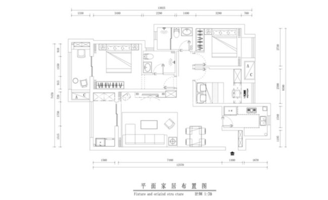 户型图【招商公园1872】现代简约 120㎡