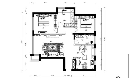 户型图美式 150㎡