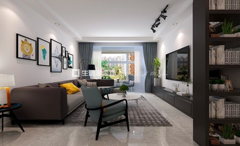 电视墙北欧极简 三居室