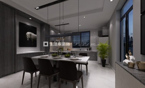 电视墙现代简约  三居室