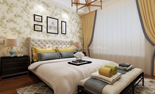 吊顶美式简约  三居室