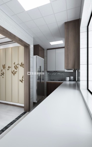 电视墙中国铁建国滨苑95平新中式