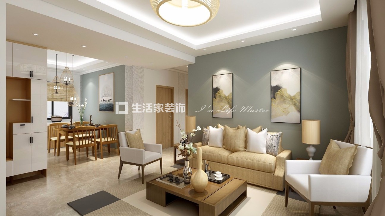 榻榻米星海绿山城122平日式