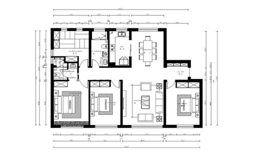 户型图港式 二居室