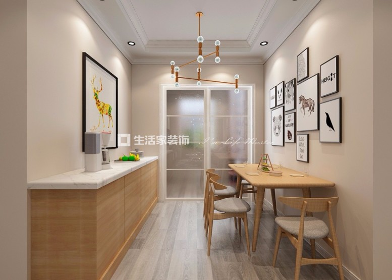 吊顶清新-普罗旺斯95平北欧