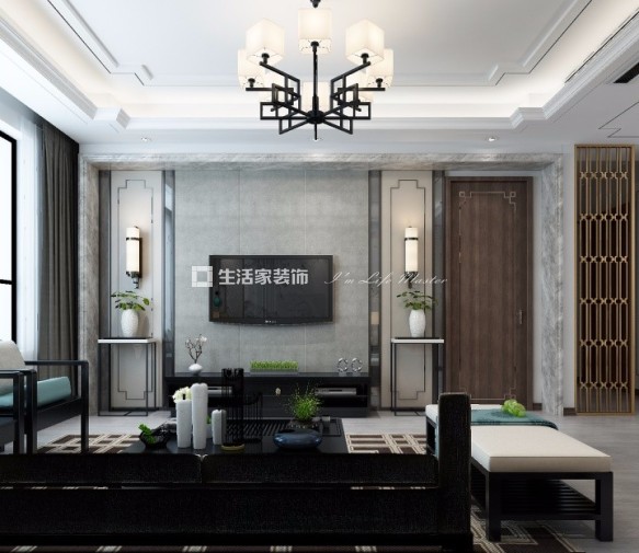 榻榻米中国铁建国滨苑95平新中式