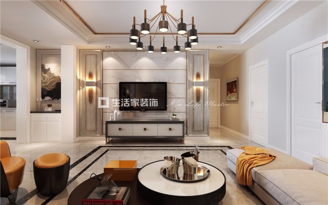 榻榻米宜昌北里，现代轻奢风格，装修效果图，装修案例