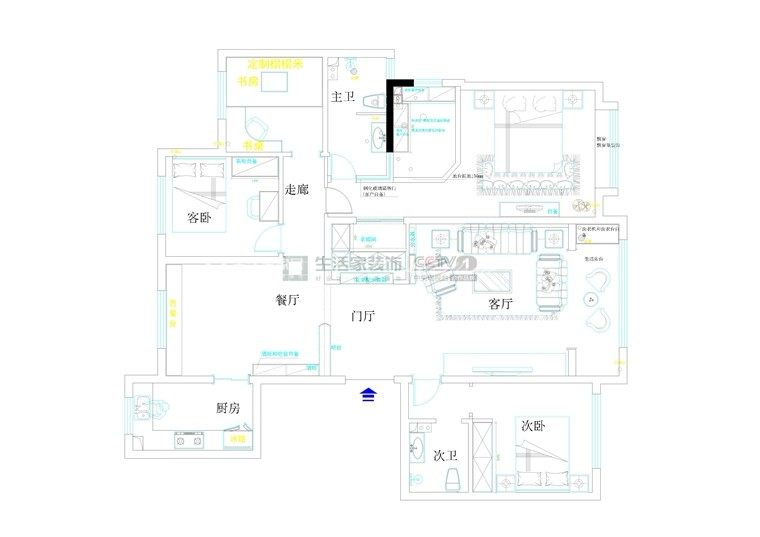 混搭户型图装修效果图