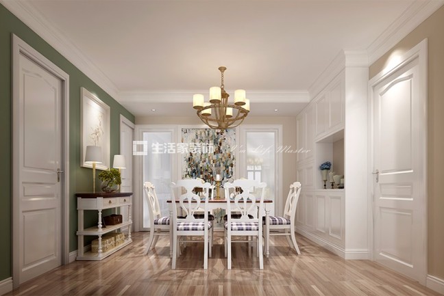 吊顶文竹园   美式  北欧风格  装修效果图