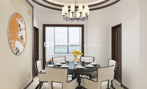 电视墙新中式 三居室