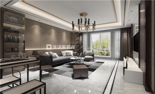 电视墙高档 金属质感 玻璃 硬包 灯光 拼花