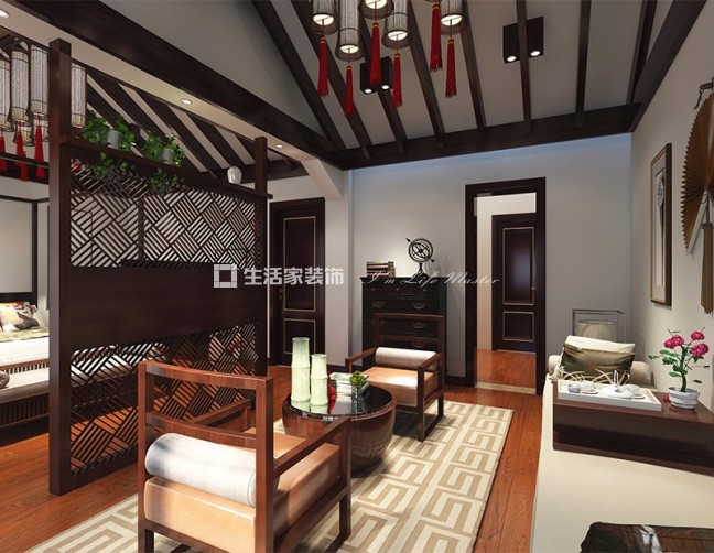飘窗丹桂园  中式风格 装修效果图