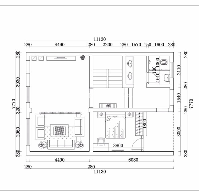 户型图丹桂园  中式风格 装修效果图