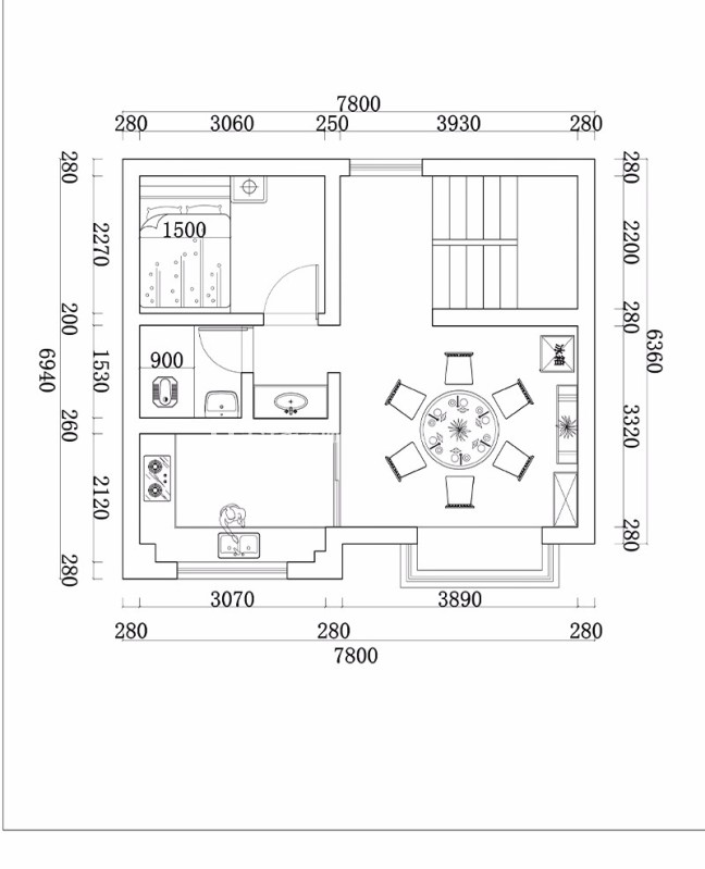 户型图丹桂园  中式风格 装修效果图