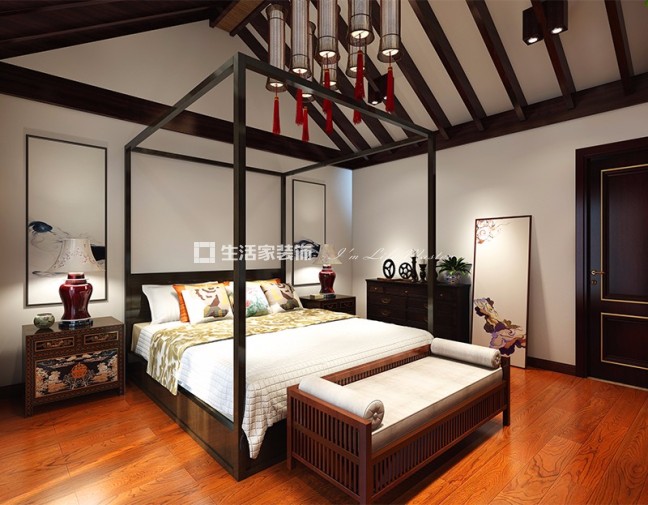 电视墙丹桂园  中式风格 装修效果图