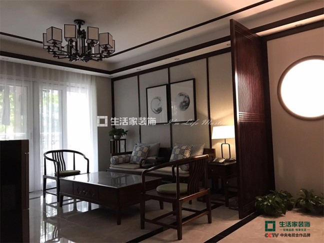 飘窗富力碧涛湾  中式风格  装修效果图