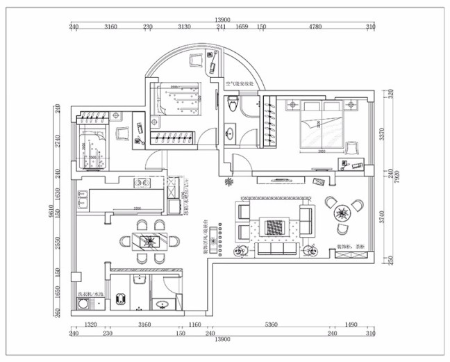 户型图万豪公馆   欧式风格  装修效果图