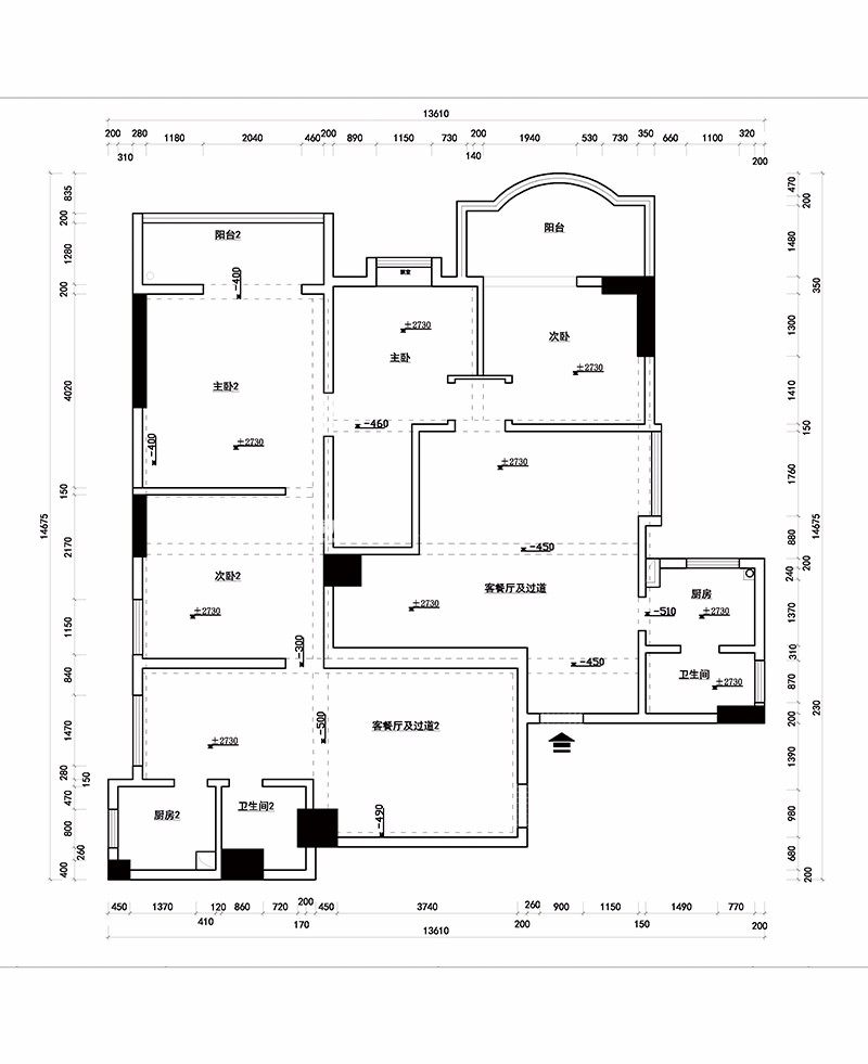 新中式户型图装修效果图