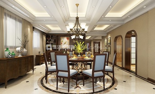 电视墙美式 别墅