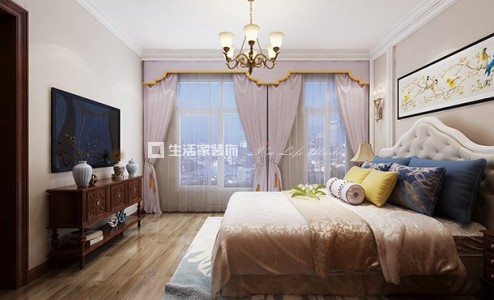 吊顶简约美式  别墅