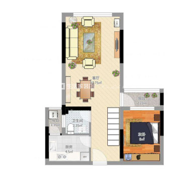 户型图小户型LOFT风格装修