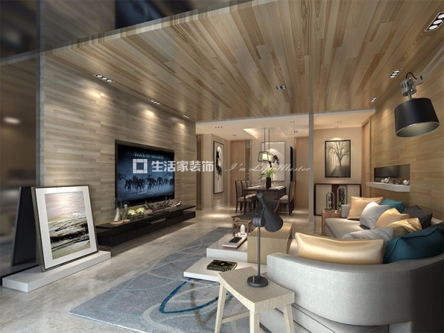 电视墙林语山庄 现代风格 88㎡