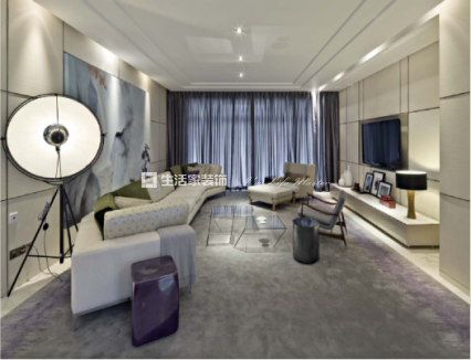 电视墙装修效果图 新房装修 亚运城天誉 现代简约