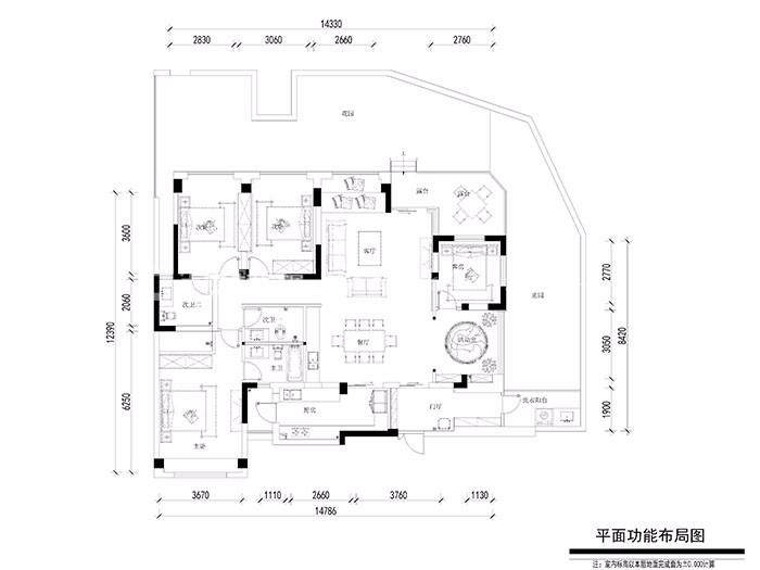 美式户型图装修效果图