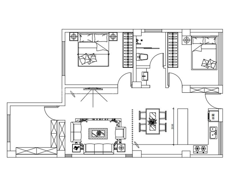 户型图装修 旧房翻新 效果图案例