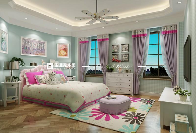 榻榻米美式风格 别墅装修 效果图 设计