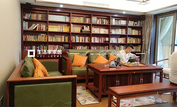 电视墙海尔绿城锦兰园240平中式家装案例