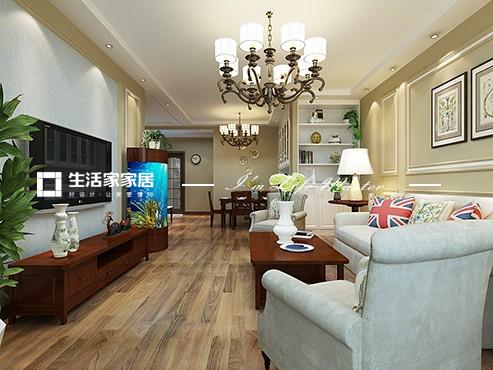 电视墙福景佳苑140平小美风格设计实景图