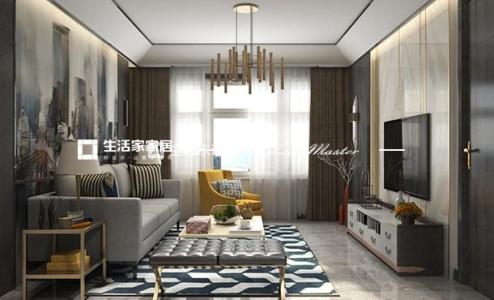 吊顶三居室 现代轻奢