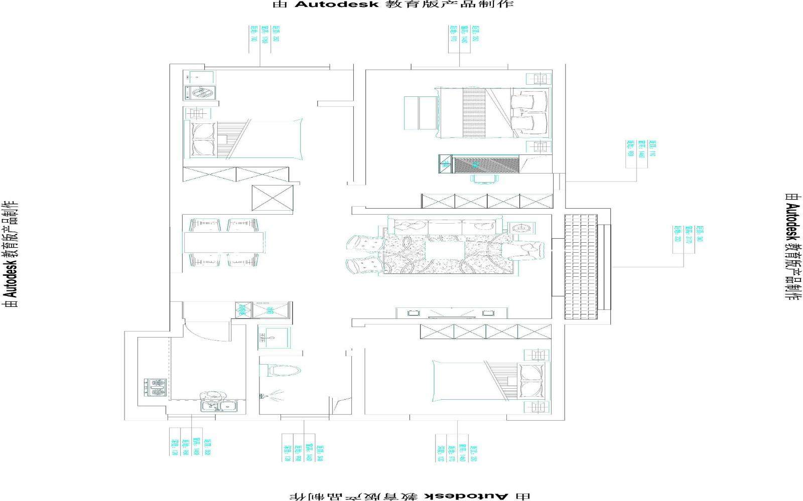 现代户型图装修效果图