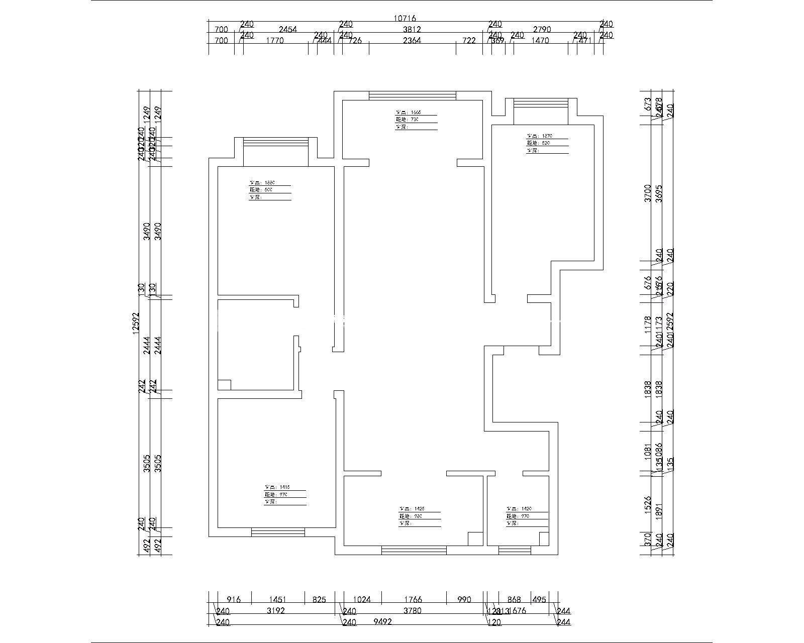 中式户型图装修效果图