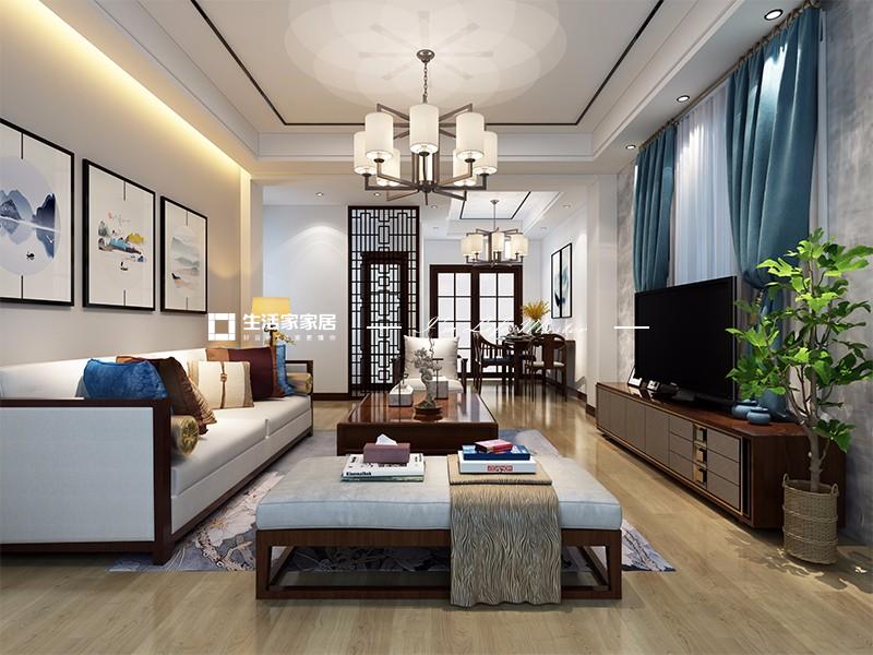 电视墙六运小区  广州装修公司  新中式风格案例