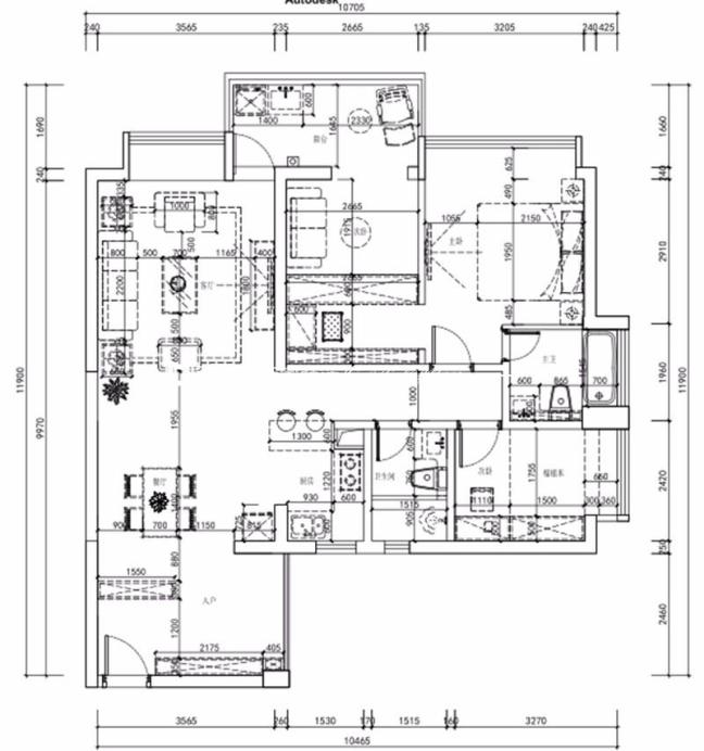 户型图轻奢风格