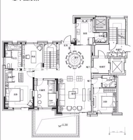 户型图180轻奢