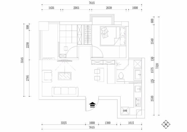 户型图环市西苑  新中式风格  广州装修公司