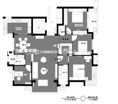 户型图新中式   碧桂园