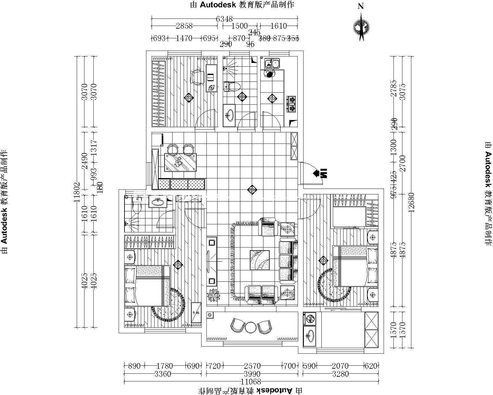 美式户型图装修效果图