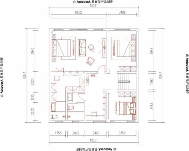 户型图新中式风格装修效果图