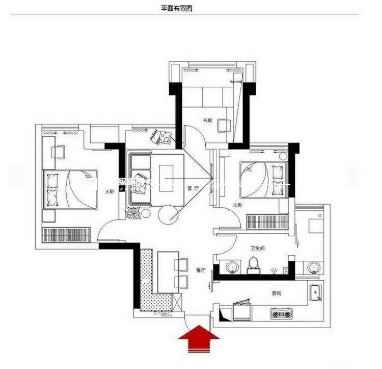 北欧户型图装修效果图