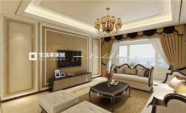 吊顶济南 路劲东城 面积117 现代风格 设计案例