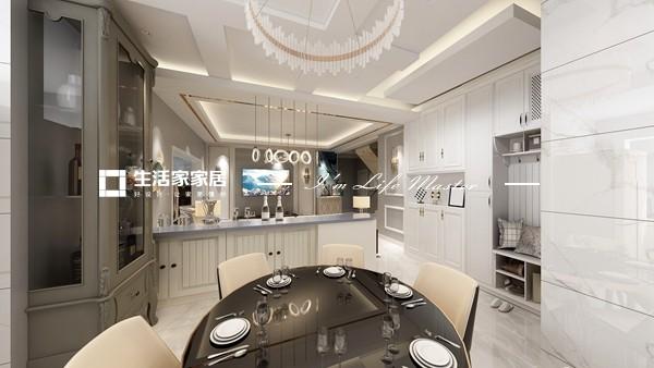 电视墙贵阳恒大中央公园-160平米-美式风格-车帅