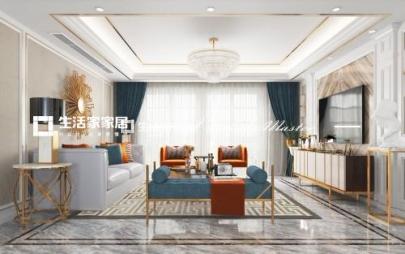 飘窗钻石湾，美式现代，混搭